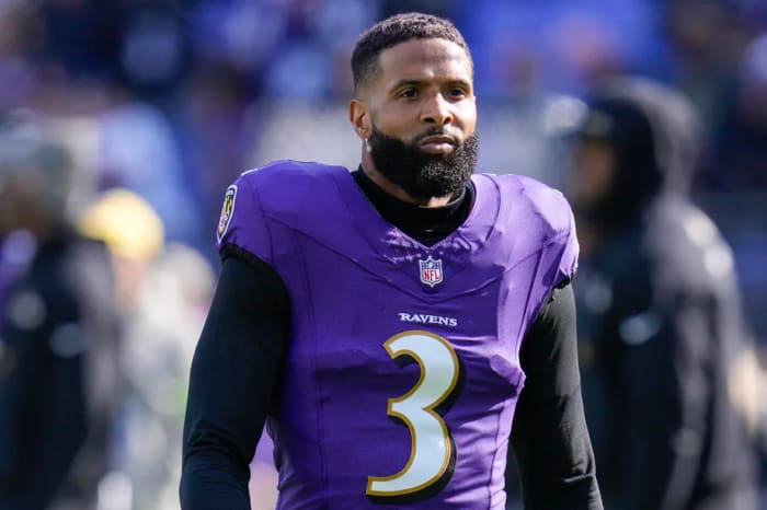 Odell Beckham Jr. caught a 46-yard touchdown against his former team, the Los Angeles Rams.